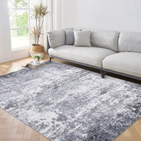 Tappeti astratti Garvee per camera da letto, soggiorno, lavabili, design moderno, grandi 140x200 cm, grigio