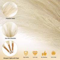 Garvee Set da 4 pezzi di erba artificiale della Pampa da 44 pollici beige per matrimoni e soggiorni in stile boho e country