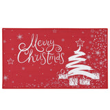 Garvee Zerbino Natalizio 40x60cm Antiscivolo Lavabile Imitazione Canapa Festivo Sicuro Bambini Animali Ingressi Terrazze - Rosso