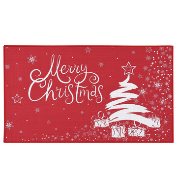Garvee Zerbino Natalizio 40x60cm Antiscivolo Lavabile Imitazione Canapa Festivo Sicuro Bambini Animali Ingressi Terrazze