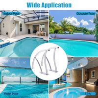 Corrimano per piscina Garvee, 2 pezzi, 30"x30", acciaio inossidabile 304, antiruggine, copertura maniglia blu, per piscine interrate, robusto