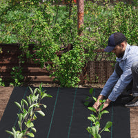 Tessuto anti-erbacce Garvee 3x300 piedi Tessuto per paesaggistica resistente 3,24 once Polipropilene Protezione da giardino Aiule per serre Nero