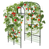 Garvee Arco Da Giardino In Metallo 2,2 m Nero - Supporto Per Piante Rampicanti, Orto E Cortile, Struttura Resistente, Facile Montaggio