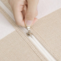 Borse portaoggetti Garvee per biancheria da letto e vestiti, organizer per cassetti sottoletto con finestra trasparente ed etichetta, color lino, flessibili e spaziose