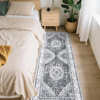 Tappeto vintage boho Garvee 80x150 cm, lavabile, in morbida finta pelle di agnello, antiscivolo, per soggiorno, camera da letto, ufficio, cucina