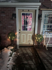 Garvee, urna artificiale in bosso da 16 pollici con luci, timer e telecomando, robusto supporto per urna rossa per uso interno ed esterno, realistico e durevole