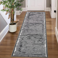 Tappeto lavabile Garvee 80 x 150 cm a pelo corto antiscivolo nero per soggiorno camera da letto cucina corridoio