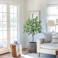 Albero di eucalipto Garvee regolabile da 4 piedi – Tronco in PE, pianta artificiale che non richiede manuale per ufficio, soggiorno e area reception