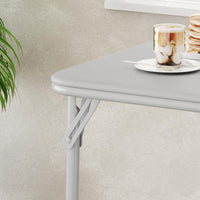 Tavolo pieghevole Garvee da 33,6" con cuscino in PU, struttura in metallo, piedini antiscivolo per ufficio e campeggio, portatile, nero