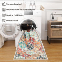 Tappeto vintage Garvee lavabile 5x7 orientale antiscivolo in morbido poliestere per camera da letto e soggiorno