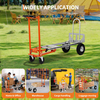 Carrello pieghevole Garvee 3 in 1, in alluminio, ruote da 10 pollici, per la casa e lo stoccaggio