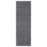 Tappeto Corridoio Garvee 60x230 cm Effetto Cashmere Poliestere Premium per Ingresso & Camera da Letto Nero Antracite - Nero