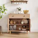 Garvee Mobile Buffet In Legno Massello Con Ampio Spazio Per Soggiorno E Sala Da Pranzo, Elegante, Robusto, Facile Da Pulire