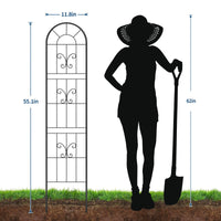 Set di tralicci da giardino Garvee da 2 pezzi per piante rampicanti, 55x12 pollici, metallo robusto, resistente alle intemperie, decorativo, per giardino e patio