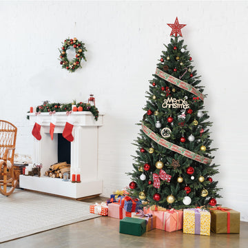 Albero di Natale Artificiale Garvee 210 cm PE/PVC con LED Risparmio Energetico per Grandi Stanze