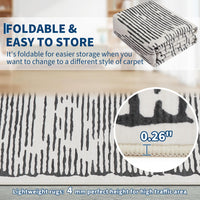 Tappeto Garvee lavabile a pelo corto 80x150 cm grigio chiaro per soggiorno, camera da letto, cucina, corridoio