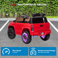 Auto elettrica per bambini Garvee 12V rossa con telecomando per genitori per imparare a guidare in sicurezza, design realistico dell'auto, luci a LED e funzione musicale per la guida su strada dai 3 anni in su, sia all'interno che all'esterno.