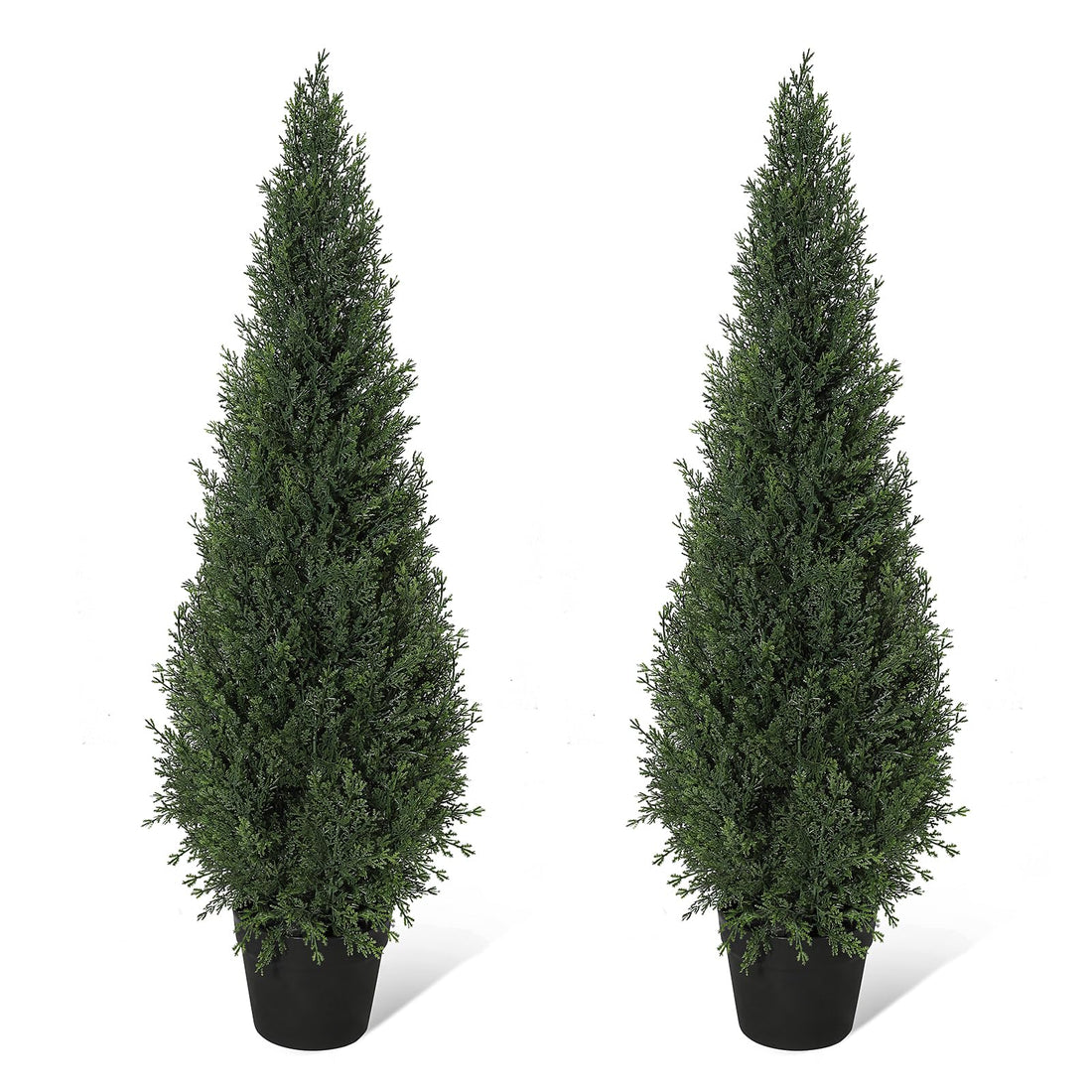 Alberi artificiali di cedro topiato Garvee da 91.44 cm - Plastica resistente alle intemperie, sempreverdi, facili da curare per giardino e uso interno, set da 2