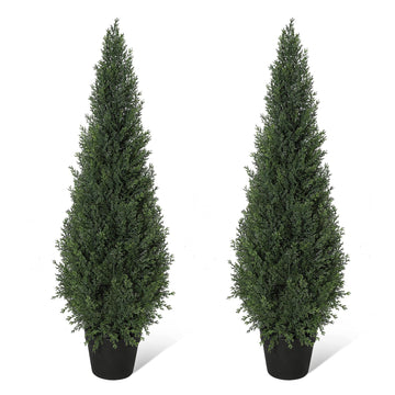 Alberi artificiali di cedro topiato Garvee da 91.44 cm - Plastica resistente alle intemperie, sempreverdi, facili da curare per giardino e uso interno, set da 2
