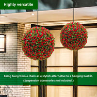 Garvee 15 pollici sfere di fiori artificiali topiari 2 pezzi, resistenti alle intemperie, materiale PE, decorazione da giardino e matrimonio, verde