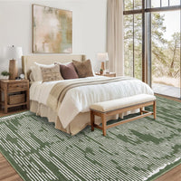 Tappeto a pelo corto Garvee 120x170cm lavabile verde militare per soggiorno, camera da letto, ufficio, arredamento per la casa