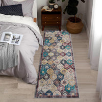 Tappeto vintage grande Garvee 60x180cm, lavabile, antiscivolo, morbido, in poliestere, a pelo corto, per soggiorno, camera da letto