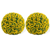 Garvee Artificial Bosso Balls 15,7 pollici Materiale PE resistente alle intemperie e senza manutenzione per uso interno ed esterno Verde - Giallo
