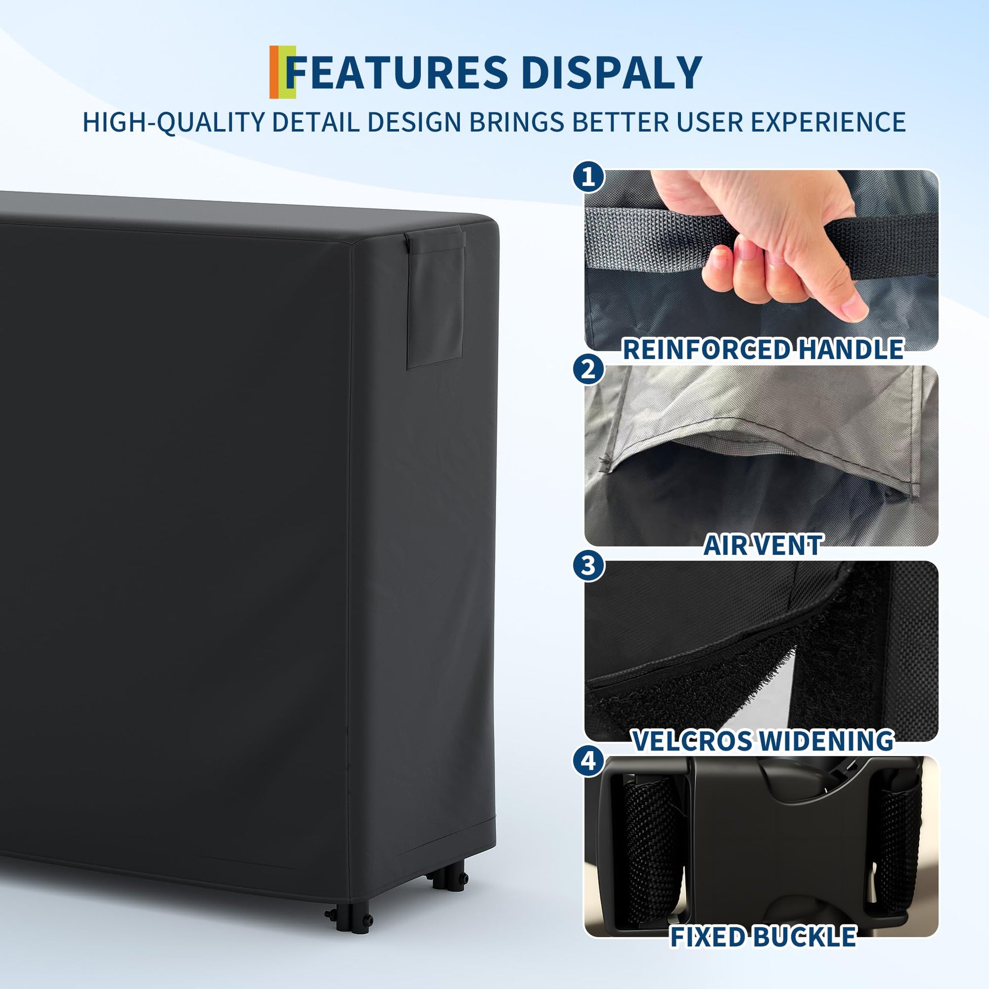 Portalegna Garvee con copertura, 4 piedi, tessuto Oxford impermeabile, resistente alle intemperie, per giardino e patio, robusto, portatile, design ventilato