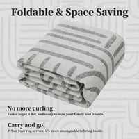 Tappeto Garvee lavabile a pelo corto 120x170cm grigio per soggiorno, camera da letto, cameretta dei bambini, antiscivolo, facile da pulire