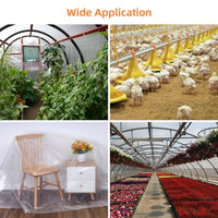 Garvee Greenhouse Film 2,43 x 7,61 m – Pellicola in polietilene, trasparente, extra spessa, resistente agli strappi, protezione UV per giardino e fattoria