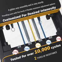 Garvee Pilates Reformer Machine con doppia resistenza, pieghevole, telaio in acciaio per allenamento a casa, salvaspazio, regolabile, nero