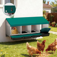 Nido per polli Garvee con 4 scomparti, acciaio zincato, verde, per pollaio, deposizione delle uova