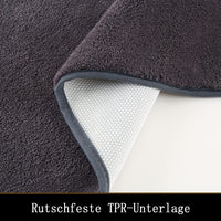 Tappetini da bagno antiscivolo GARVEE, tappetini da bagno antiscivolo, lavabili in lavatrice, morbidi tappetini da bagno in microfibra, grigio scuro, 50x80 cm