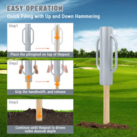 Garvee 37 LB T-Post Driver per pali di recinzione in metallo Manuale Acciaio resistente Manico confortevole Versatile per giardino e agricoltura