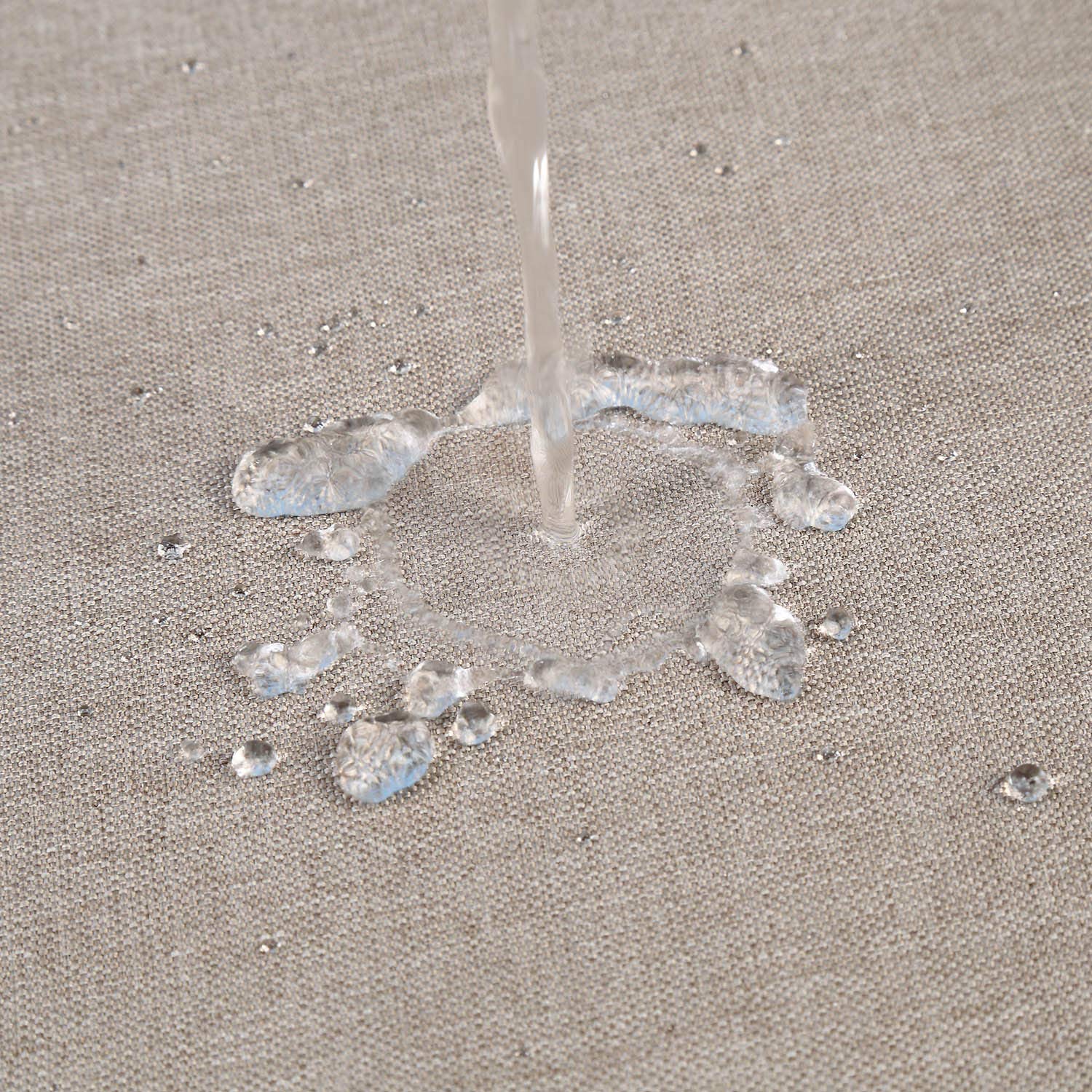 Garvee Hotel Luxus Flachs Leinen Duschvorhang Mit Haken Für Badezimmer 220x200 cm Taupe