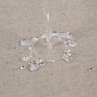 Garvee Flachs Leinen Duschvorhang 240GSM Schwer Mit Haken Für Badezimmer Taupe 120x180 cm