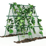 Garvee Trellis Per Cetrioli 120x120 cm A-Frame Metallico Con Rete E Clip Regolabili Per Giardino Esterno Resistente Alle Intemperie