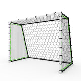 Garvee 3 in 1 Porta da calcio da rimbalzo 7x5 piedi, resistente alle intemperie, struttura in acciaio, rete di rimbalzo per giardino e allenamento, ultra reattiva - Nero