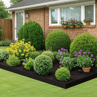 Kit di bordatura da giardino Garvee da 10 m in materiale PE flessibile, altezza 10 cm, per aiuole e sentieri con 30 picchetti resistenti, senza bisogno di scavare