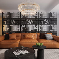 Garvee Recinzione decorativa in metallo per giardino, 72" H, antiruggine, alluminio, forme geometriche, per cortile e piscina