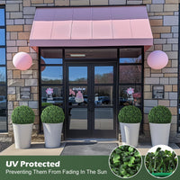 Garvee, palla di bosso artificiale da 16 pollici con 8 modalità di luce, a batteria, materiale PE per giardino e matrimoni, resistente ai raggi UV, telecomando, verde