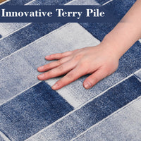 Tappeto moderno lavabile Garvee 160x230 blu a pelo corto, antiscivolo, morbido, per soggiorno, camera da letto, cucina