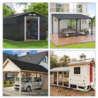 Garvee set da 20 pezzi di lamiere per coperture metalliche in acciaio zincato per carport e capannoni, 42,52 x 16,77 pollici, zincate, impermeabili