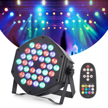 Faretto LED Garvee, batteria ricaricabile, luce par, luce per feste RGB a 36 LED, illuminazione da palco, telecomando flessibile, controllo DMX, multicolore