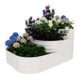 Garvee Letto Da Giardino Rialzato Zincato 152x107x79 cm - Modulare 3-in-1, Acciaio Zincato, Resistente Alla Ruggine, Per Orto E Fiori