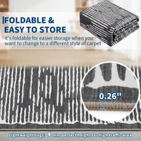 Tappeto a pelo corto Garvee 200x290cm nero per soggiorno camera da letto lavabile antiscivolo