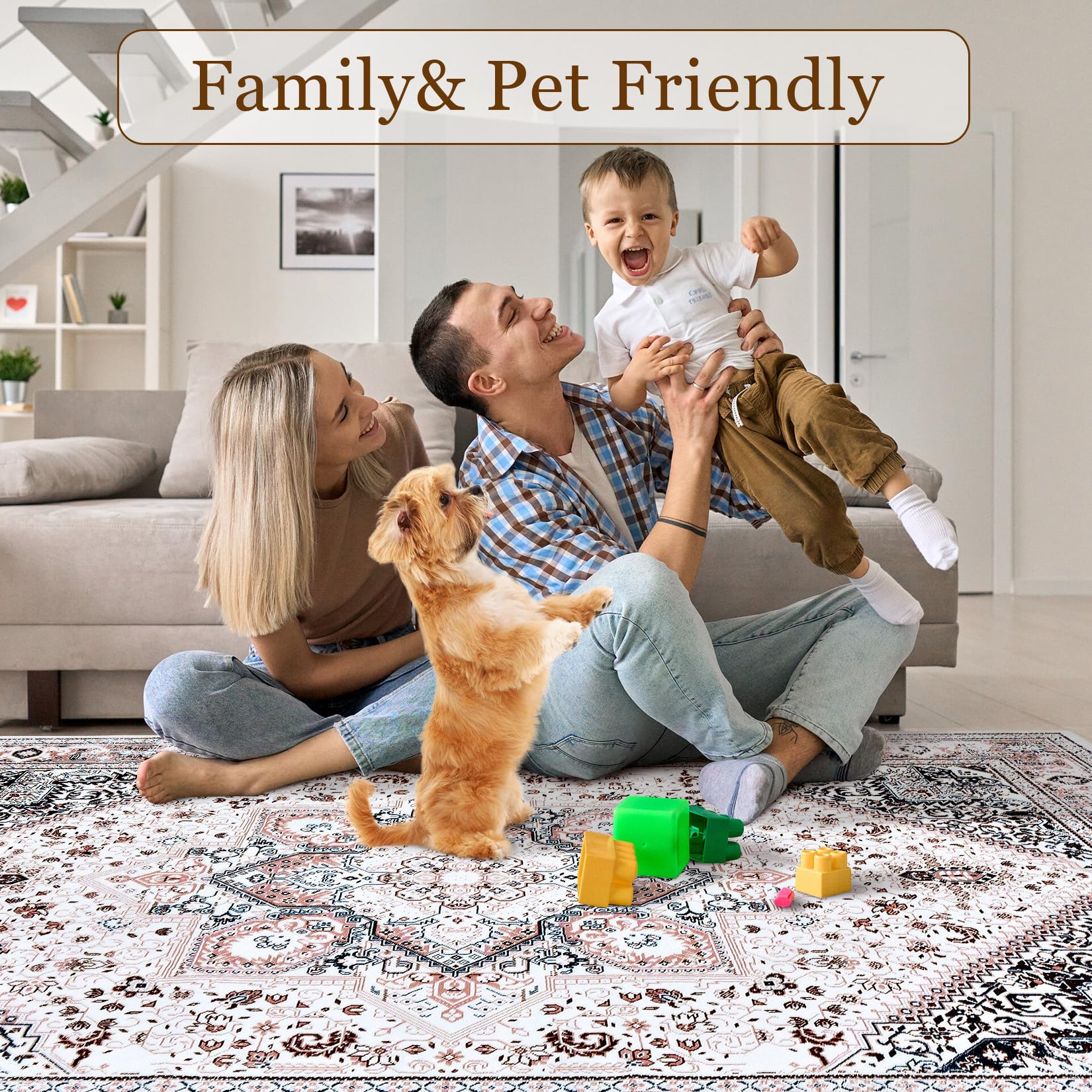 Tappeto da ingresso Garvee Runner, vintage, morbido, lavabile, antiscivolo, rosa, 60 x 230 cm
