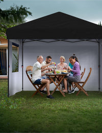 Garvee 10x10 Pop-Up Pavillon Zelt Mit 210D Oxford Gewebe, UPF 50+ Schutz, Wasserdicht Für Camping & Markt, Verstellbare Höhe, Weiß