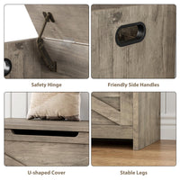 Panca portaoggetti in legno Garvee da 30 pollici con serratura di sicurezza per soggiorno e camera da letto, grande, robusta, versatile