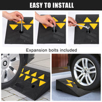 Rampa in gomma per impieghi gravosi Garvee, capacità di carico di 15 tonnellate, con protezione per cavi, per garage e area di carico, altezza 4,1", antiscivolo, resistente ai raggi UV